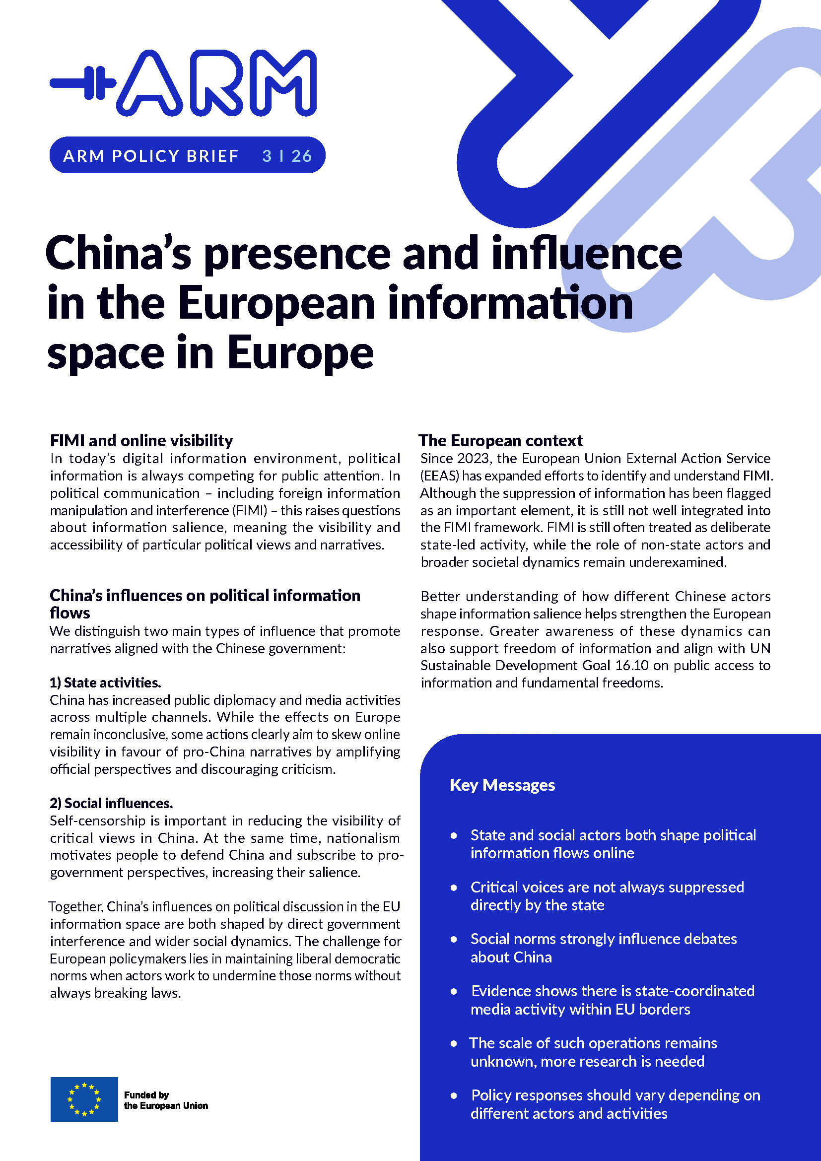 China’s presence and influence in the European information space in Europe