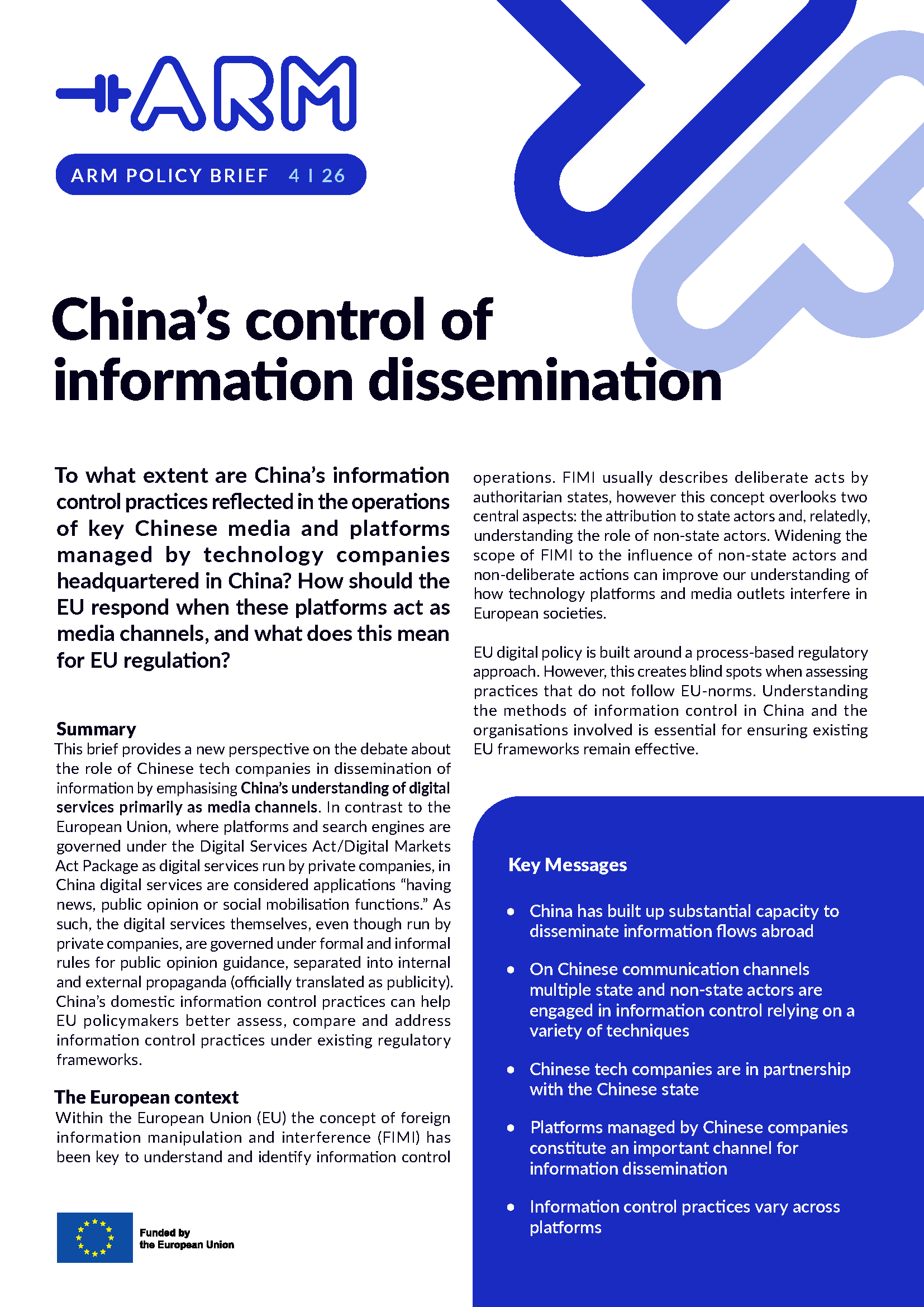 China’s control of information dissemination
