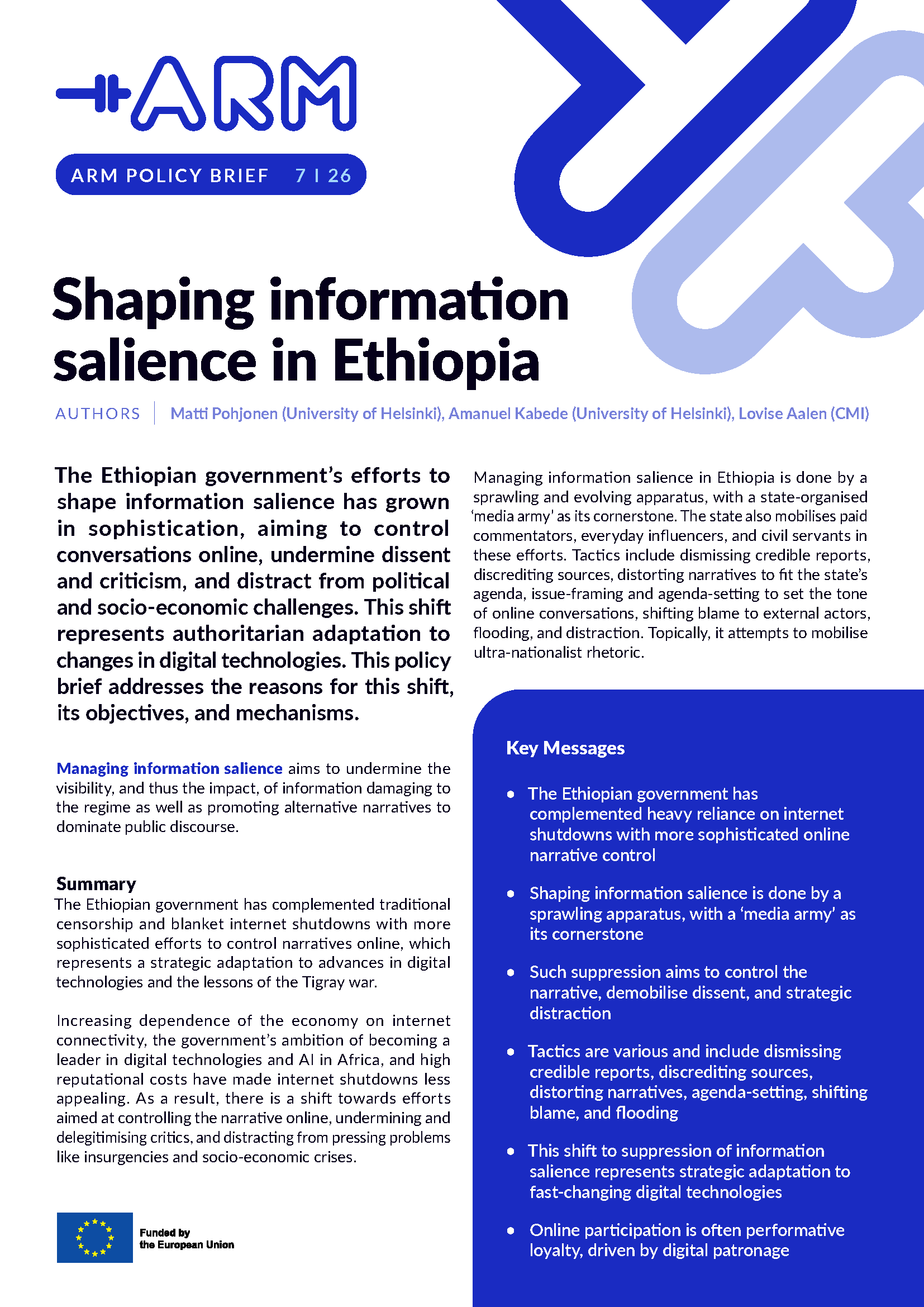 Shaping information salience in Ethiopia