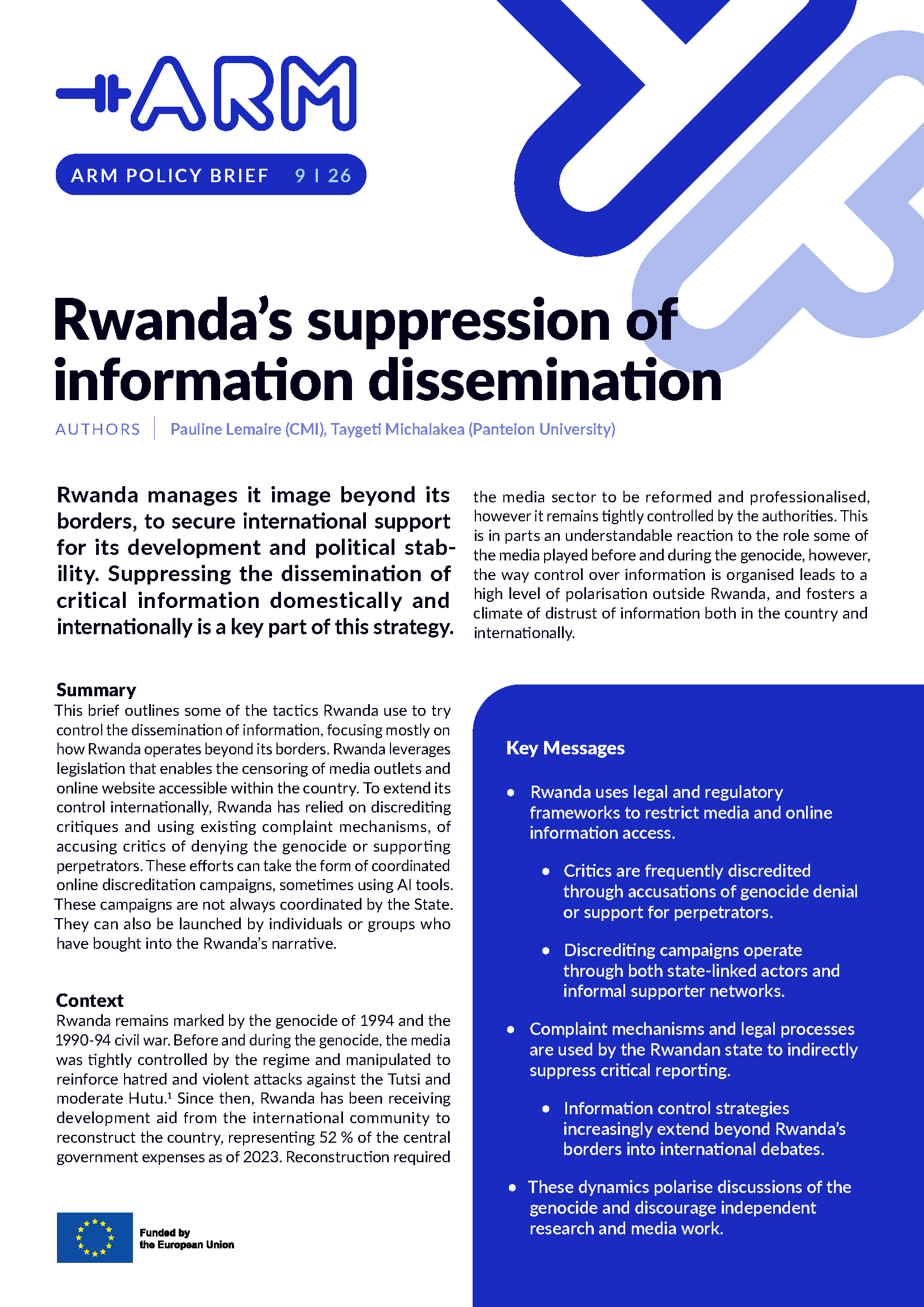 Rwanda’s suppression of information dissemination