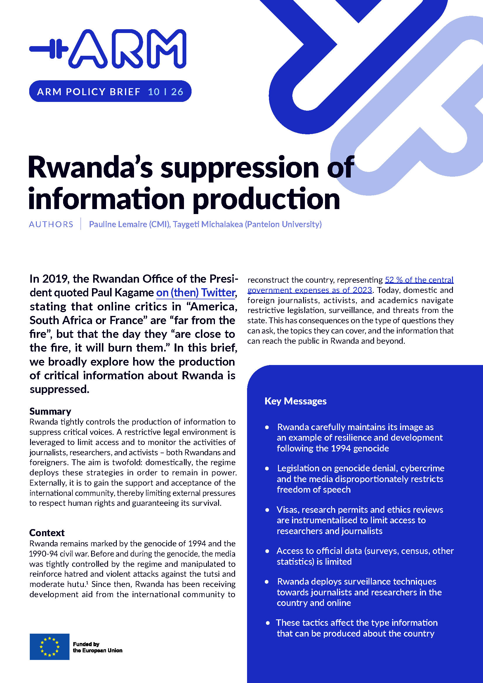 Rwanda’s suppression of information production