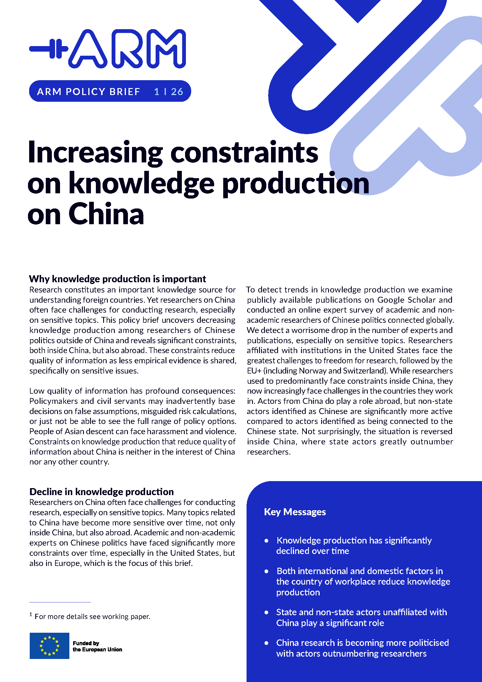 Increasing constraints on knowledge production on China